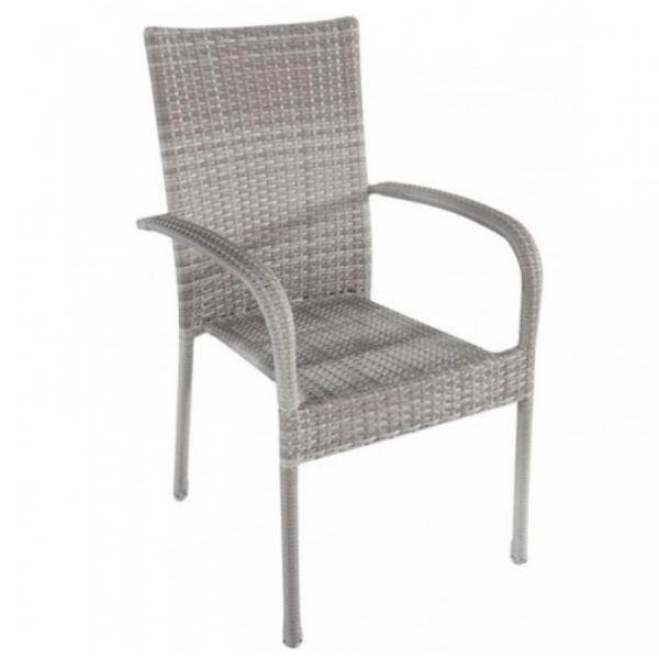 Avola baštenska stolica od ratana siva 047064-1